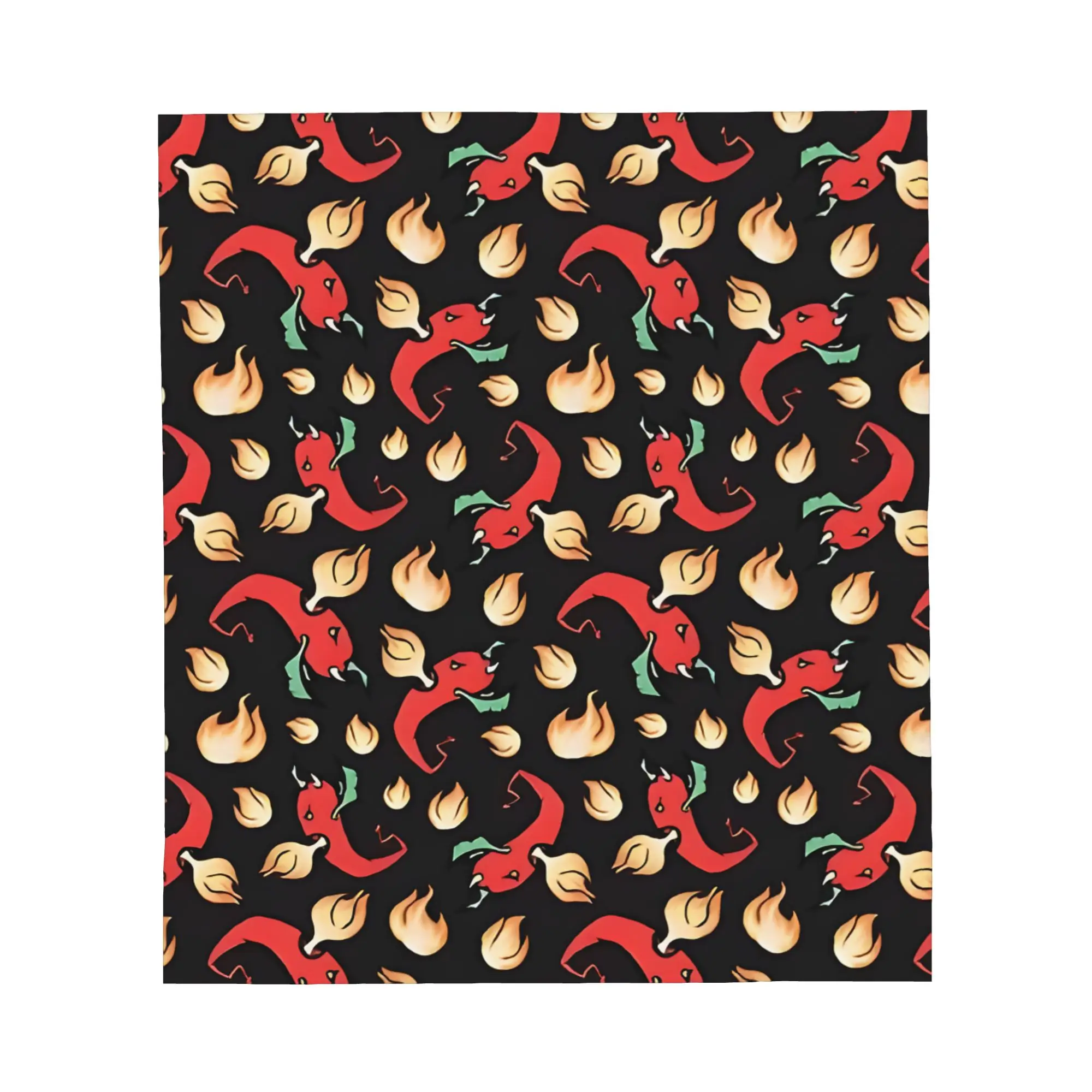 1PC Flaming Hot Devil Chili Pepper Blanket Throw Super Cosy Plush Living Room Sofa