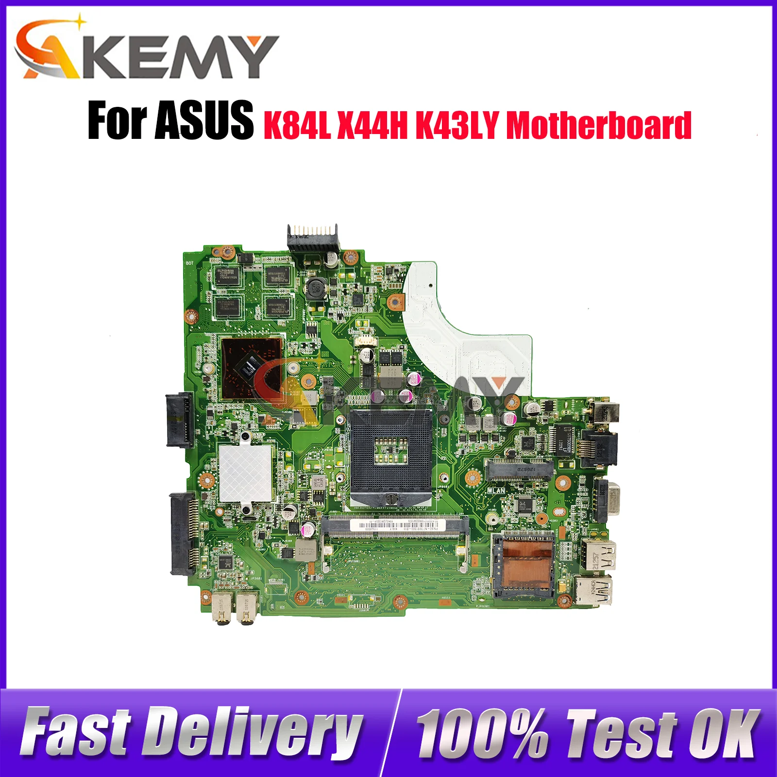 

Материнская плата для ноутбука K43LY для ASUS K43LY K84L K43L X44H, материнская плата для ноутбука, этот товар в наличии, 100% тестирование, ОК, быстрая доставка