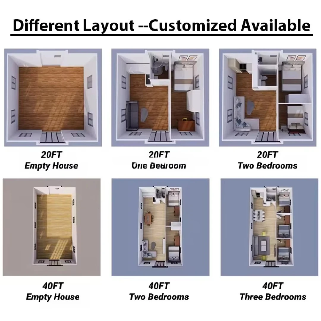 تخصيص 20ft 40ft حاوية منزل توسيع الجاهزة منزل 4 غرفة نوم وحدات المنزل الحديثة المحمول Casas شقة