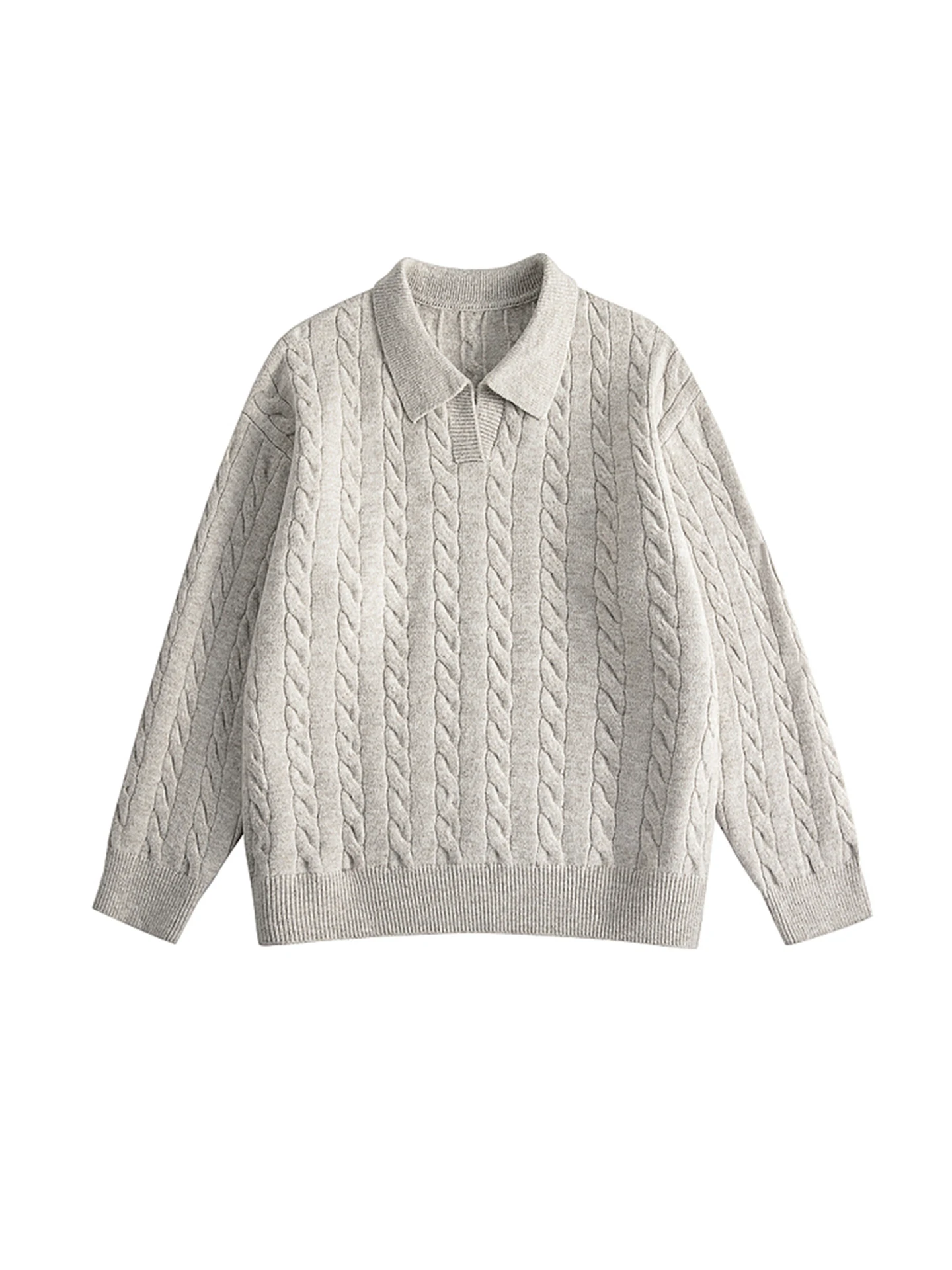 

Мужской зимний свитер с утолщенным воротником, свободного кроя, в американском повседневном стиле, износостойкий, вязаный, для ношения под верхней одеждой