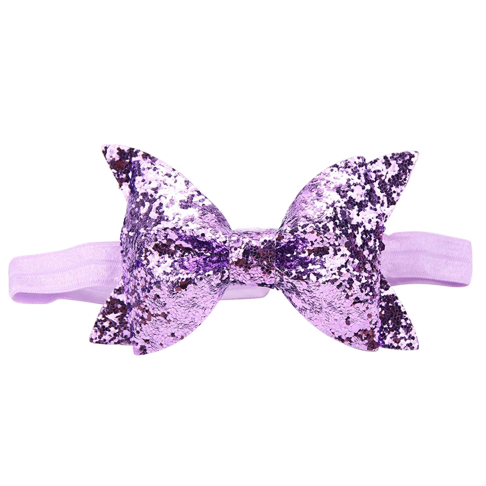 

Sequin Bowknot Kids Hair Bands Durable Bow Hair Band For Girls Kids Headbands Baby Shower Birthday Photo Accessories