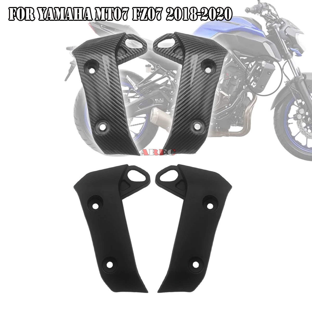 Motorcycle Parts Left Or Right Front Radiator Cover Guard Fairing Fit For Yamaha MT07 FZ07  MT-07 FZ-07 MT 07 FZ 07 2018-2020