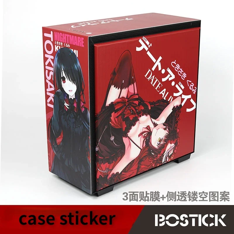 Anime Stickers for PC Case,Cartoon Decor Decals for Computer Chassis,Computer Case Glass Decorate，Easy Removable Waterproof