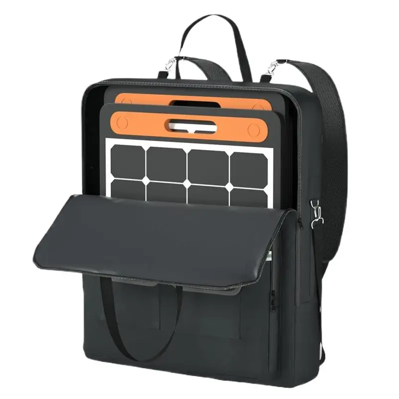 

Solar Panel Carry Bag Double-Layer Solar Panel Carrier Heavy Duty Protector With Adjustable Shoulder Strap For Camping Hiking