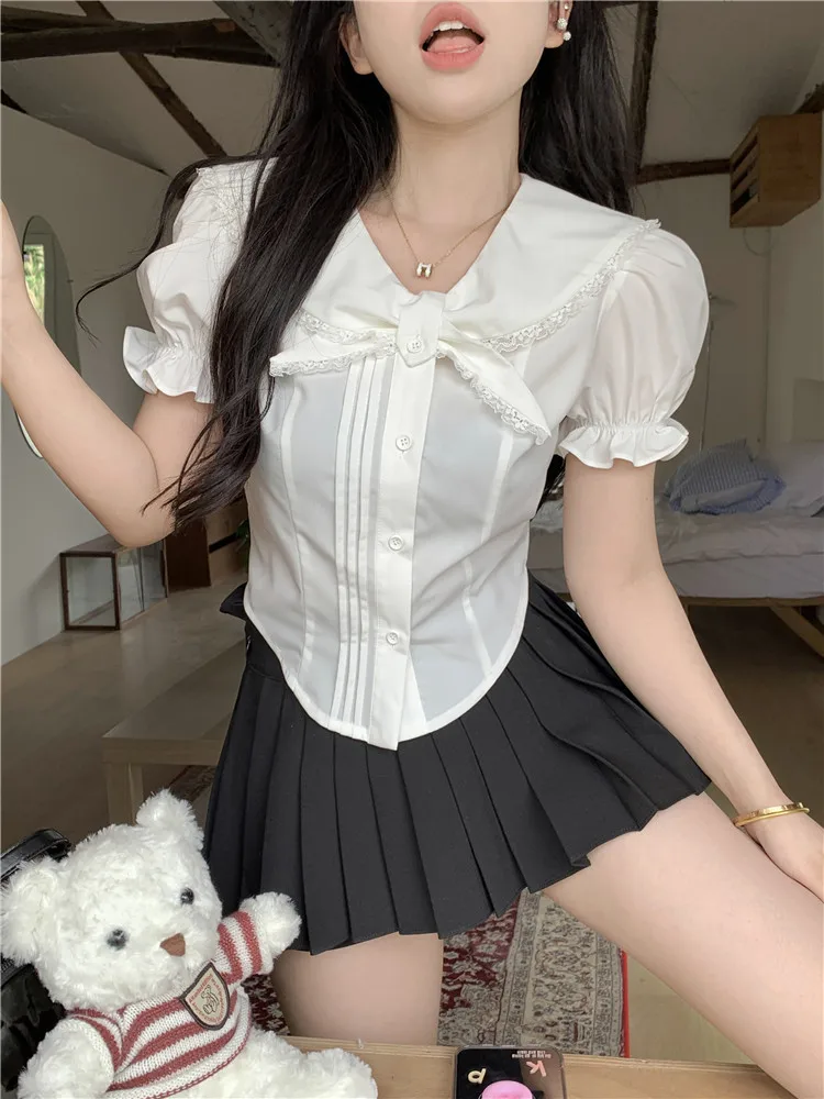 

Chiffon Lantern Sleeve Shirts Women Lightweight Ruffled Hem Loose Fit Perfect Beachfront Gatherings or Romantic Dinner Parties