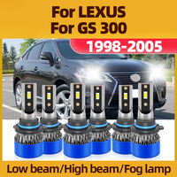 Fit For LEXUS GS 300 (1998-2005) LED Lamps  9005/HB3 9006/HB4 Hi/Lo Beam 9145 Fog Light 24000LM/pair 6000K White Double Side CSP