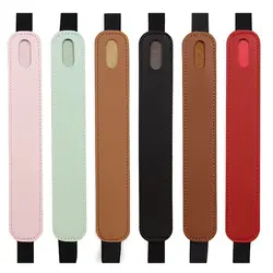 Luxury PU Leather Elastic Buckle Pencil Case for Book Notebook Pen Bag Touch Screen Pen Cover  for Office Meeting Easy Carry
