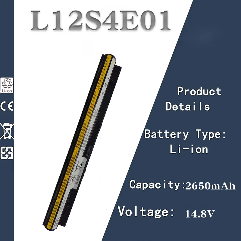 

14.8V 2650mAh Compatible Laptop Battery for Lenovo L12S4E01 Z Series (Z50/Z40) & G Series (G40/G50-30~80)