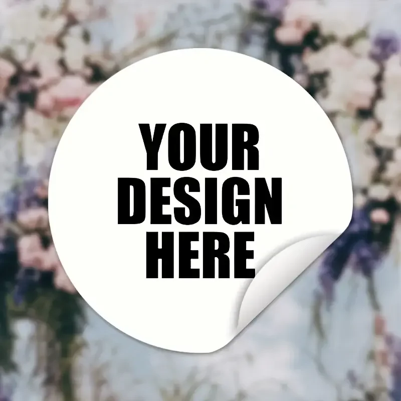 

100pcs Customized Wedding, Birthday, Christening Event Stickers - Personalized Circular/Rectangular Logo Designs for Invitations