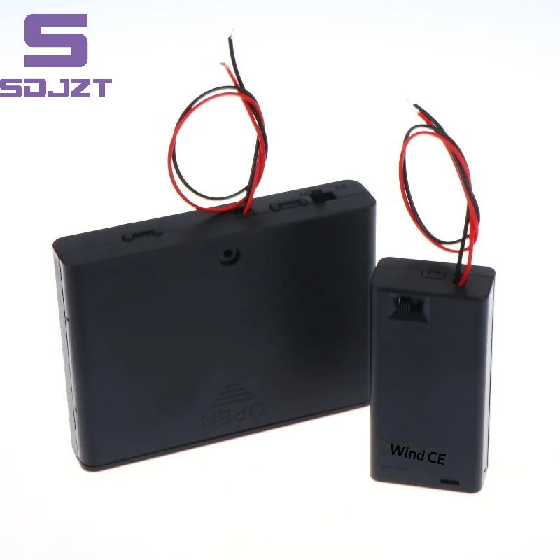 1/3Pcs AA Battery Holder Storage Case Box With Switch And Cover For AA Batteries Standard Container 1 2 3 4 6 8 Slots