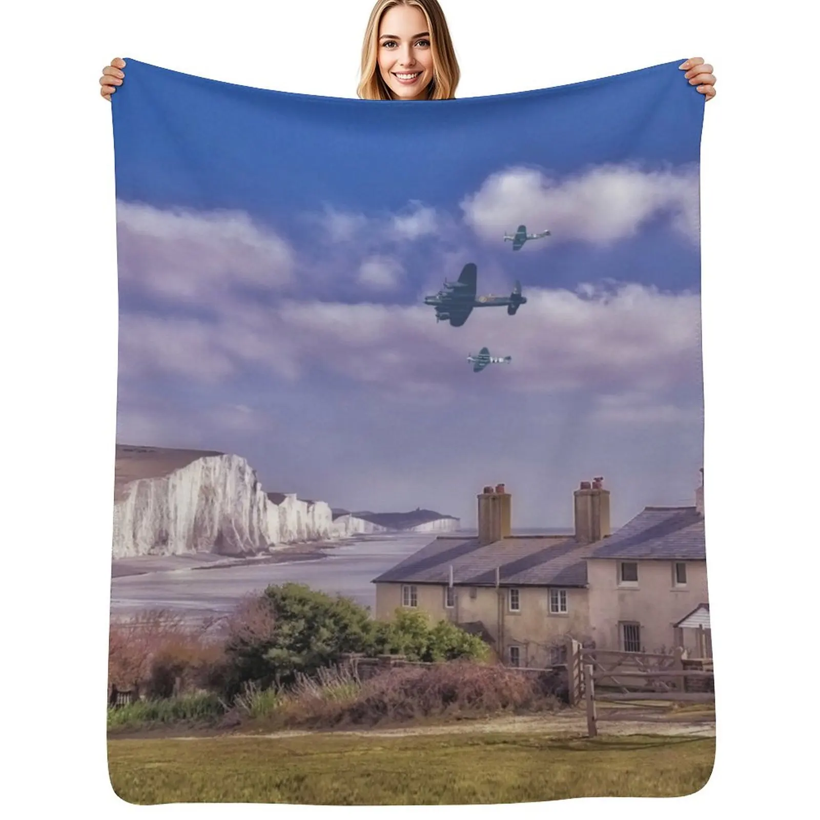 

Cuckmere Flyby Throw Blanket For Baby for babies Thins Flannel Fabric Blanket