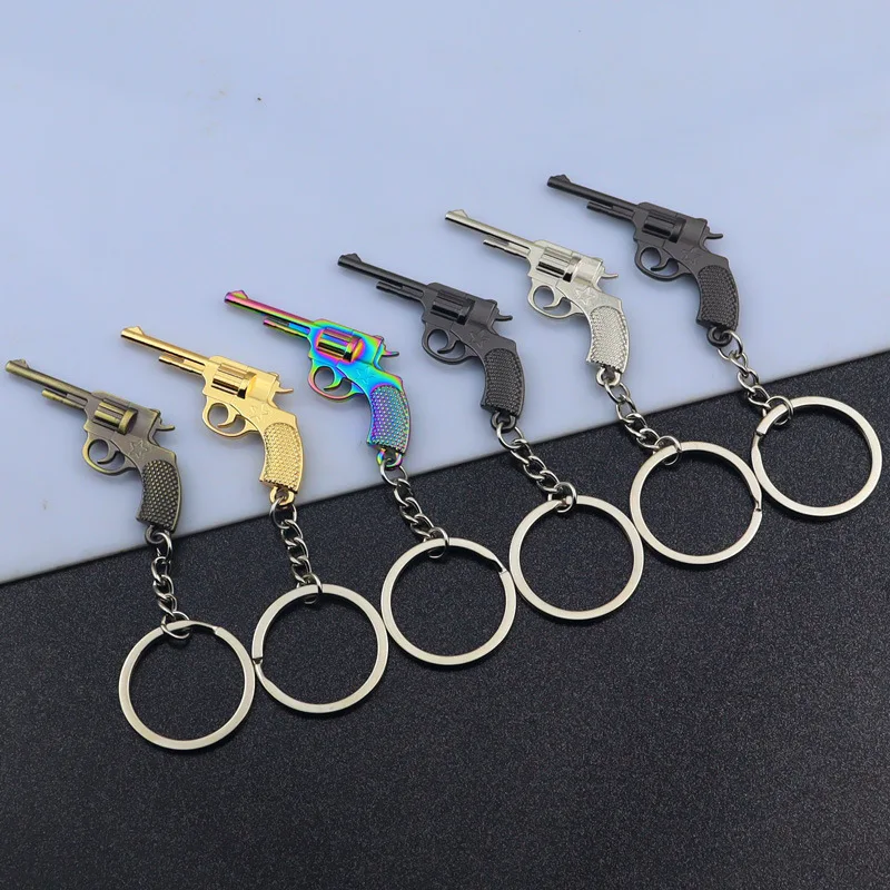 Mini Metal Tool Model Key Ring with Chain Cool Gaming Accessory Collectible Gift for Men