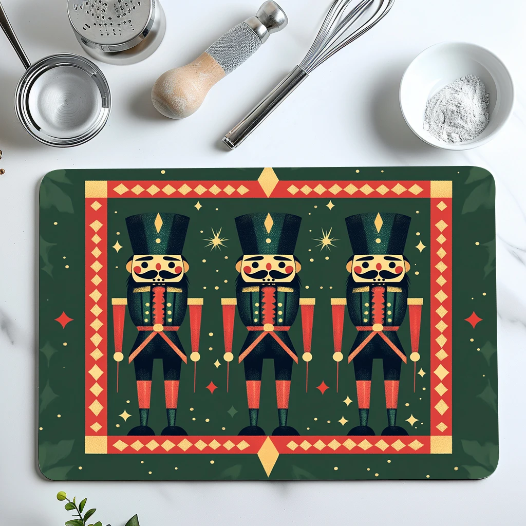 

Кухонный коврик для сушки рождественского алмаза, коврик для сушки кофе, впитывающий коврик для посуды, коврик для столовых приборов, коврики для сушки чашек, аксессуары для украшения стола