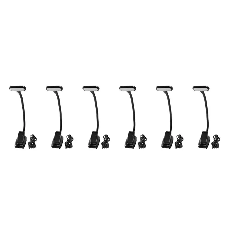 ABWZ-6X LED Book Lights, Rechargeable Clip On Light, 3 Lighting Modes, 9 Leds, Eye Protection Reading Lamp,For Reading-Black