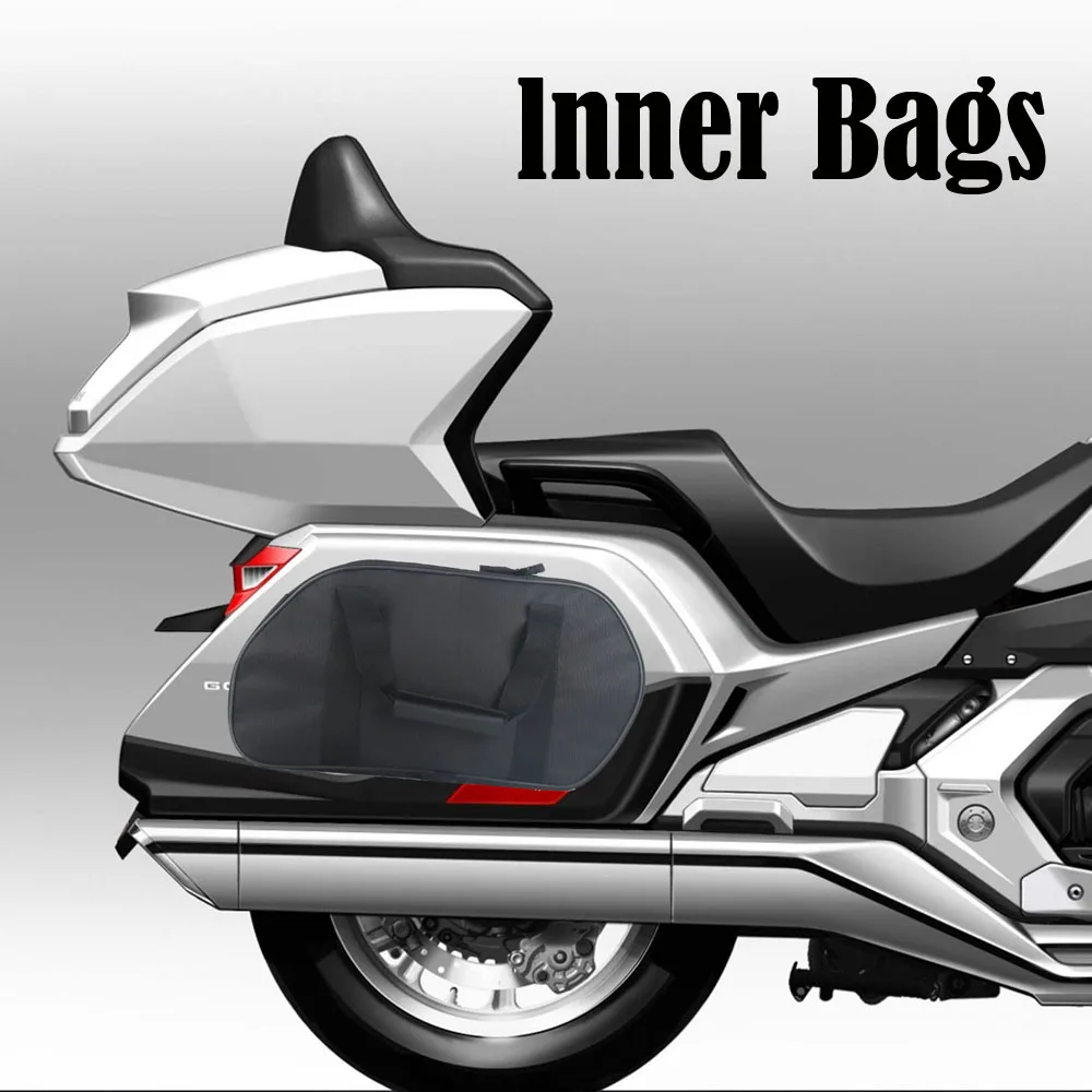 Motorcycle Bag Side Case Inner Bags Luggage Bags Black For Honda Goldwing GL1800 2018 2019 2020 2021 2022 2023 2024