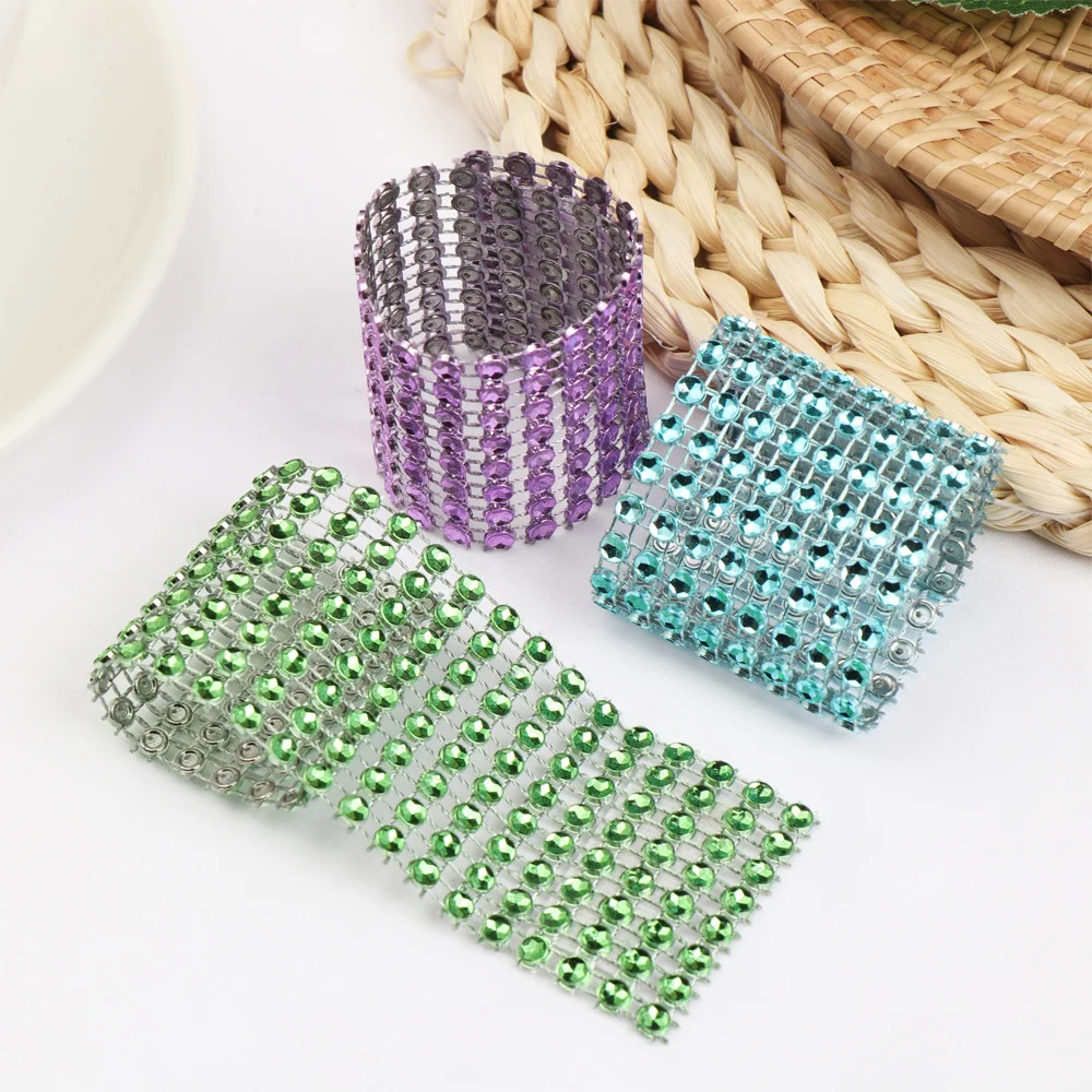 10pcs New Napkin Rings Chairs Buckles Crafts Rhinestone Bows Towel Holder Handmade Party Supplies Wedding Event Table Decoration