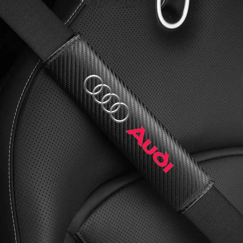 

2PCS Car Seatbelt Shoulder Pad Driving Seat Belt Vehicle Pad Cover For Audi s line A4 b6 b8 b7 b9 b5 A6 A3 A8 Q3 Q5 Q7 Q8 S3 S4