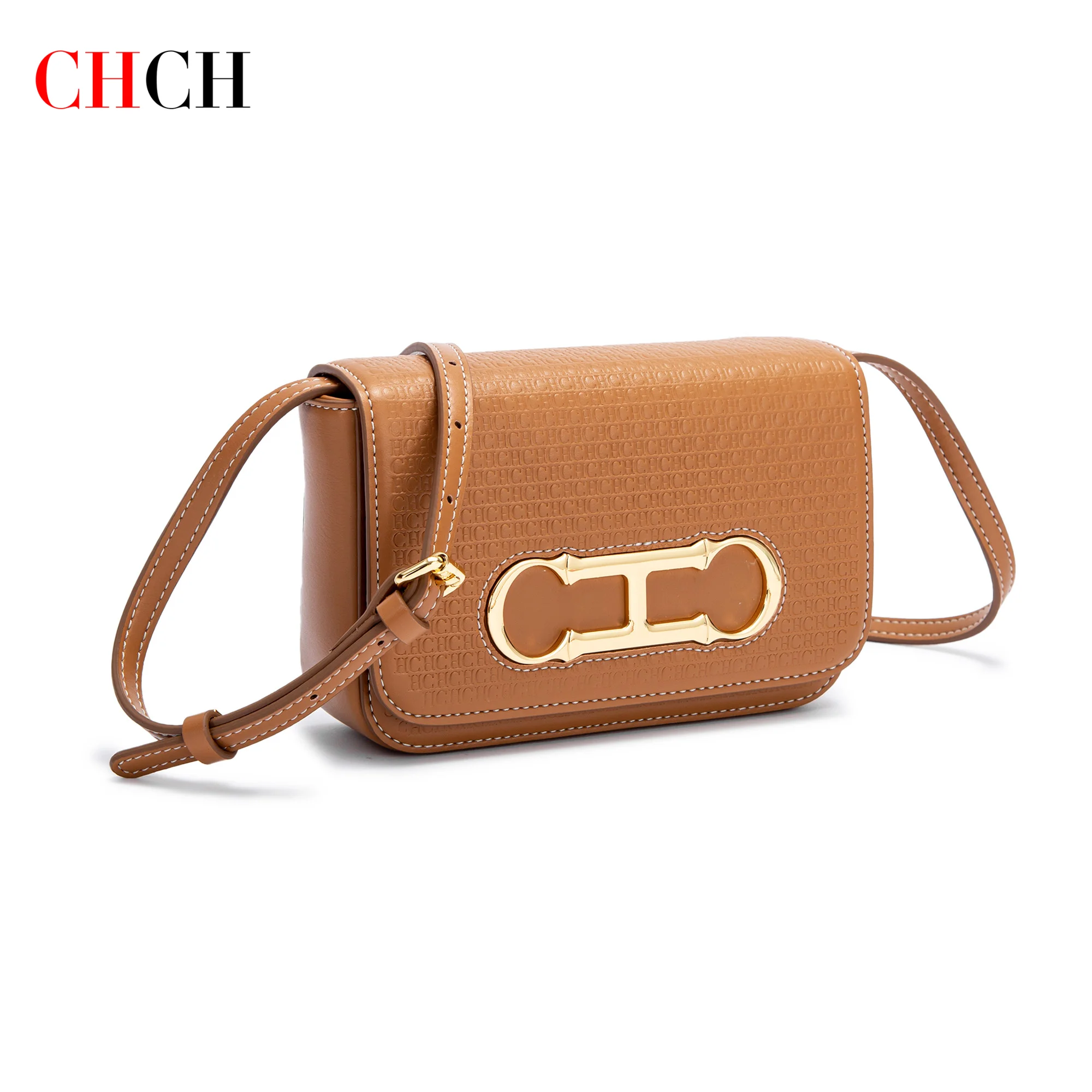 CHCH Women's Crossbody Bag 2024 New Flip Saddle Bag Simple Commuter Small Square Bag image 3