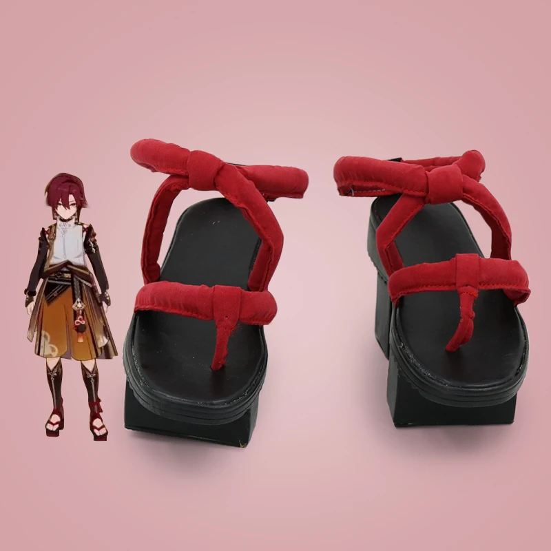 

Genshin Impact Shikanoin Heizou Cosplay Shoes Women Men Cos Halloween Costumes Sandal Anime Shoes