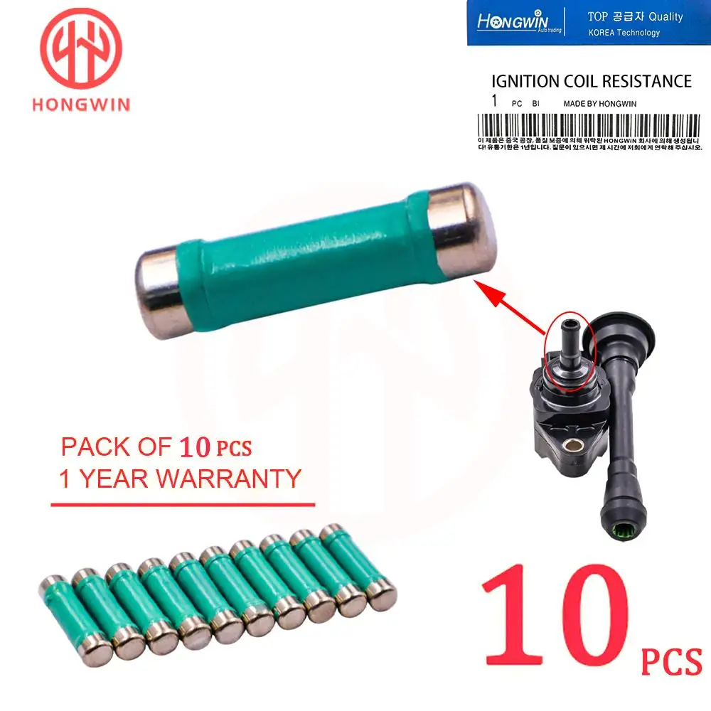 10 Uds resistencia de bobina de encendido para Nissan Micra Versa March Versa Note 1.6L L4 2011 2012-2017 22448-1HC0A 22448-4M500 224485 RB0A