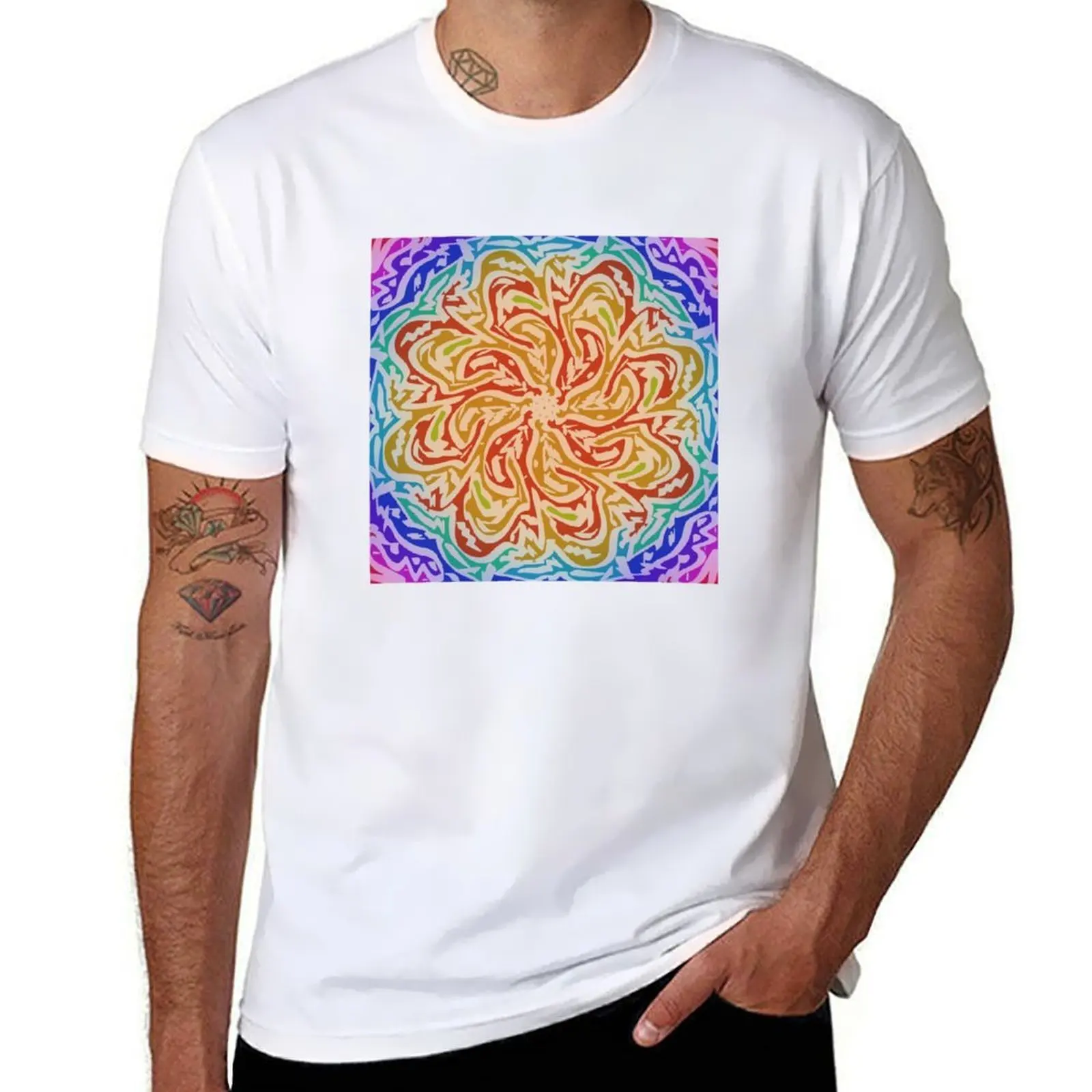 

rainbow mandela T-Shirt man t shirts graphic t shirts for man graphic vintage T-Shirt