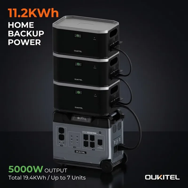BOLRZO Solar generator 5000W Lifepo4 battery portable power station with APP control, solar generator in stock overseas