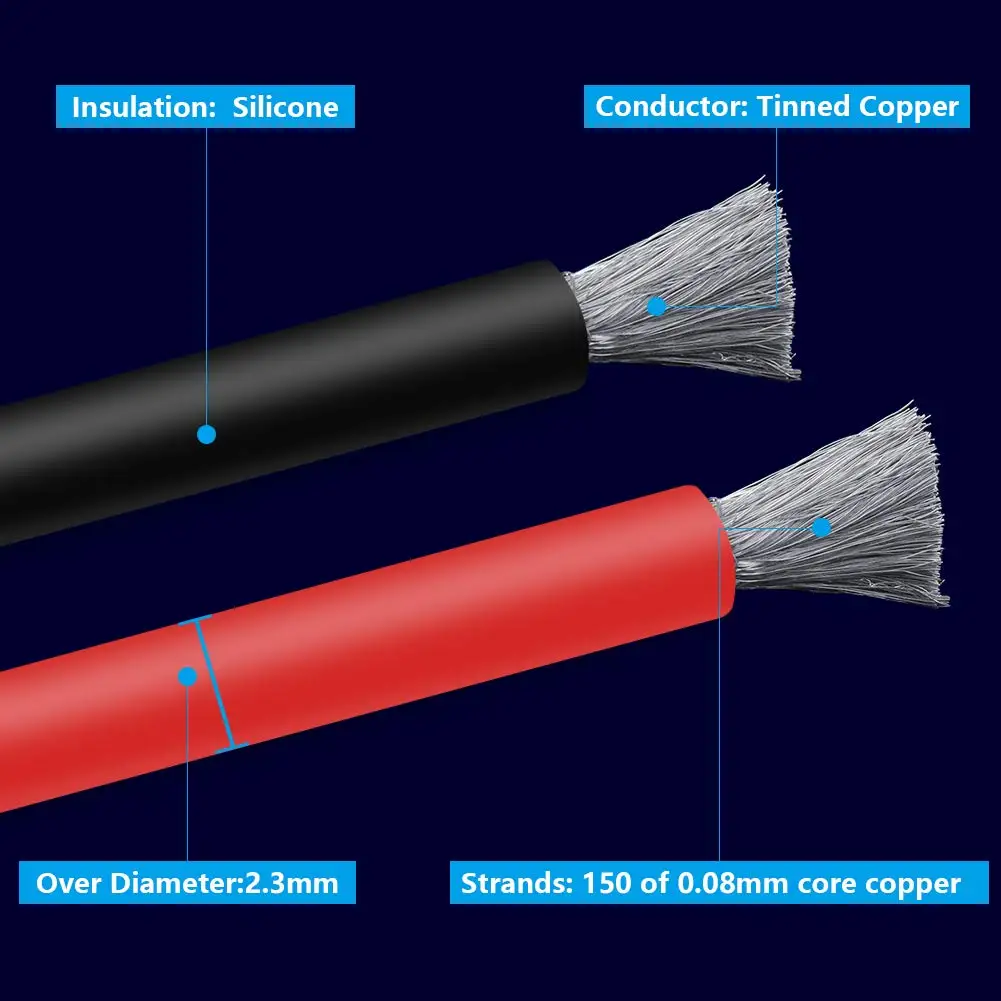 Beteno18/20AWG термостойкий мягкий силиконовый луженый медный провод, электрический провод, 5 цветов, подключенный провод UL 1007, калибр, ПВХ DIY провод