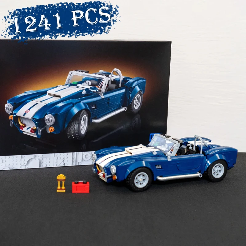 

Ideas Shelby Cobra Sports Car 10357 Model Building Block Sets Office Decorations Christmas Birthday Toy Gifts for Boys Adults