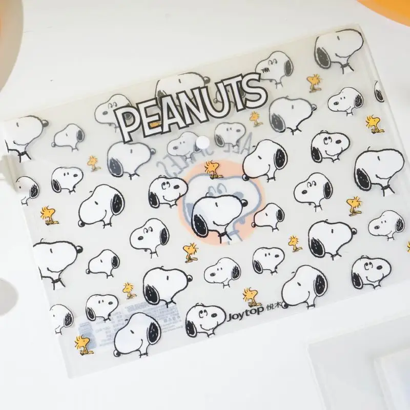 Snoopy Snap Bag A4 Anime Student Study cancelleria Bag Storage Bag Snoopy Girl Cute File Holder Office Storage Bag regalo all\'ingrosso