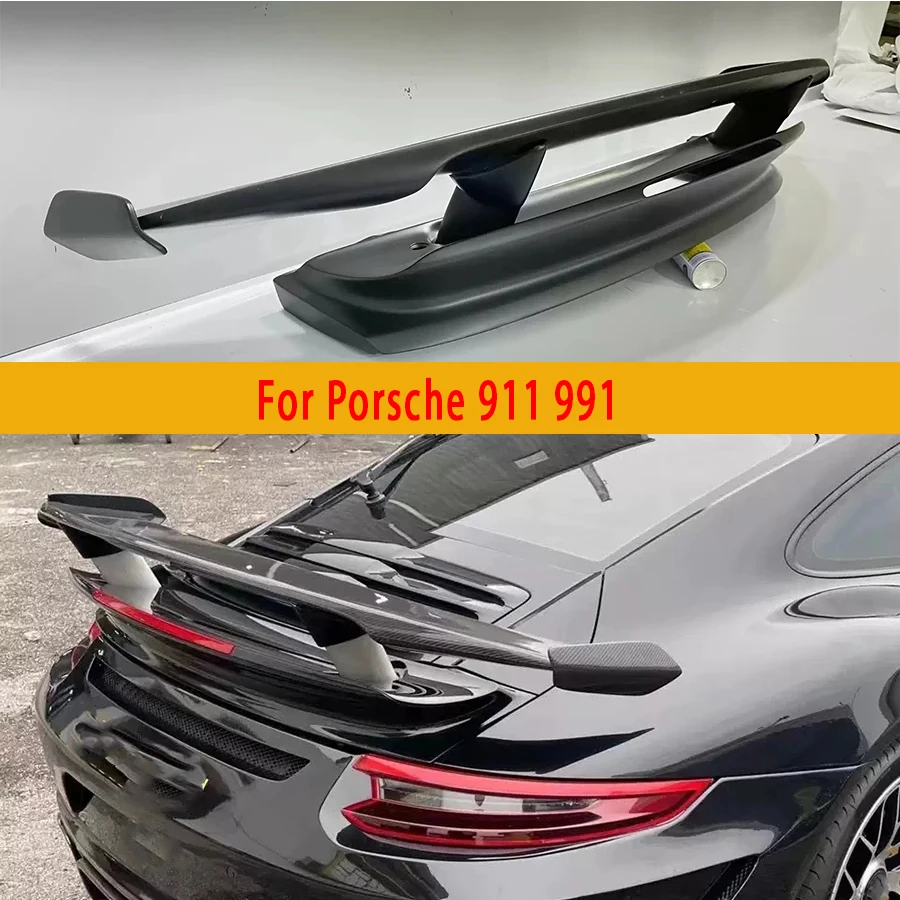 

Задние плавники из углеродного волокна для Porsche 911 991, задний спойлер для багажника, направляющее устройство, переключающее заднее крыло, автомобильные аксессуары, комплект кузова