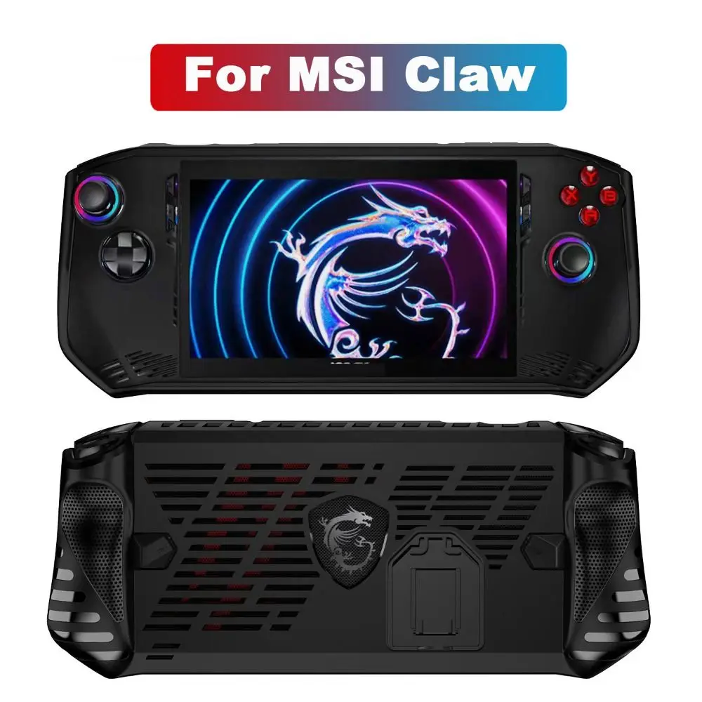 High Quality 7 inch Handheld Console Case Soft TPU Back Cover Anti Scratch With Kickstand Game Accessories for MSI Claw A1M