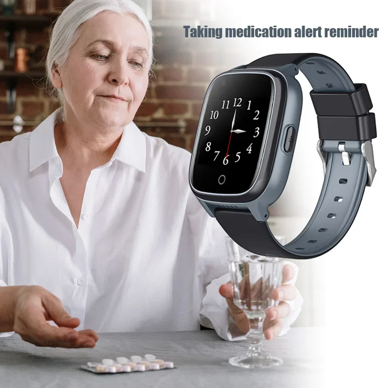 4G Sim Card Elderly Smart Watch Phone - Elderly Safety & Health Watch with Blood Pressure Monitoring