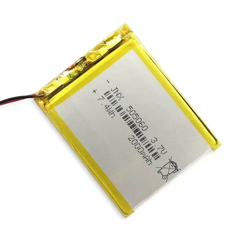 3.7V 2000mAh 7.4Wh 505060 Battery Rechargeable Lithium Battery Lipo 3 Wire Thermistor for Mobile Phones PDA MID TVBox GPS Tablet