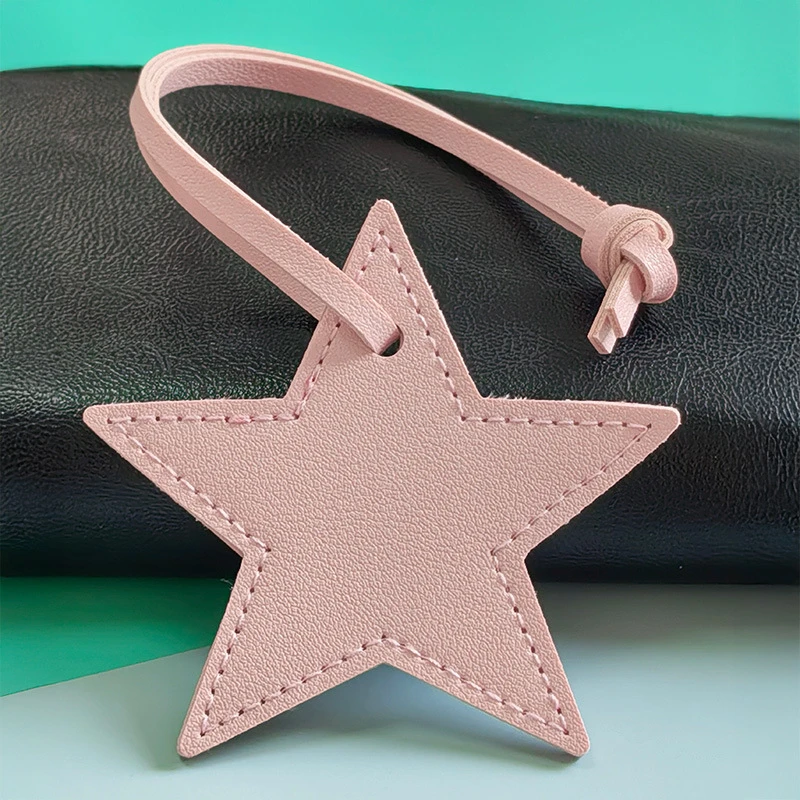 8 cm PU-Leder-Patch, fünfzackiger Stern, Schlüsselanhänger, Stern-Dekoration zum Verschönern von Taschen, Kleidung, Schlüsselband – Detail 7