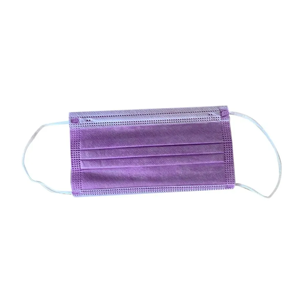 Picture 7: 50PCS Women Man Solid Mask Disposable Face Mask 3Ply Ear Loop Anti-PM2.5 Mask