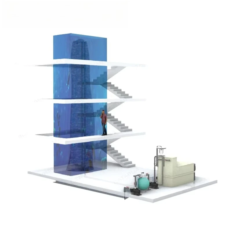 500L Heavy Duty Marine Grade Aquarium Tank Self Cleaning Function and Advanced Filtration for Pond Filter System