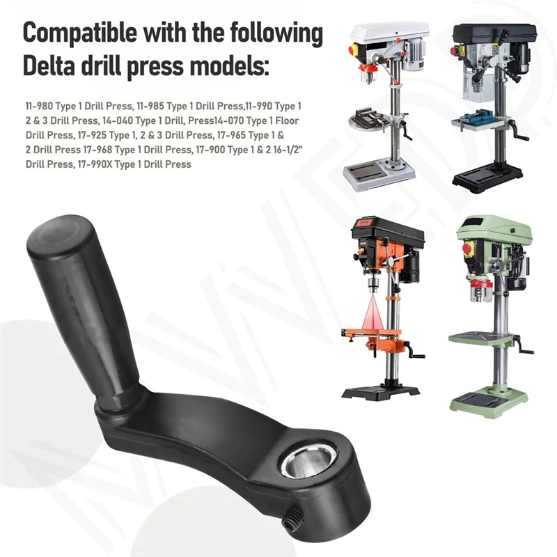 AD23-مقبض كرنك رفع طاولة الحفر P/N 1344258 لطاولة ضغط الحفر، عمود رفع القطر 14.5 مم (9/16 بوصة)