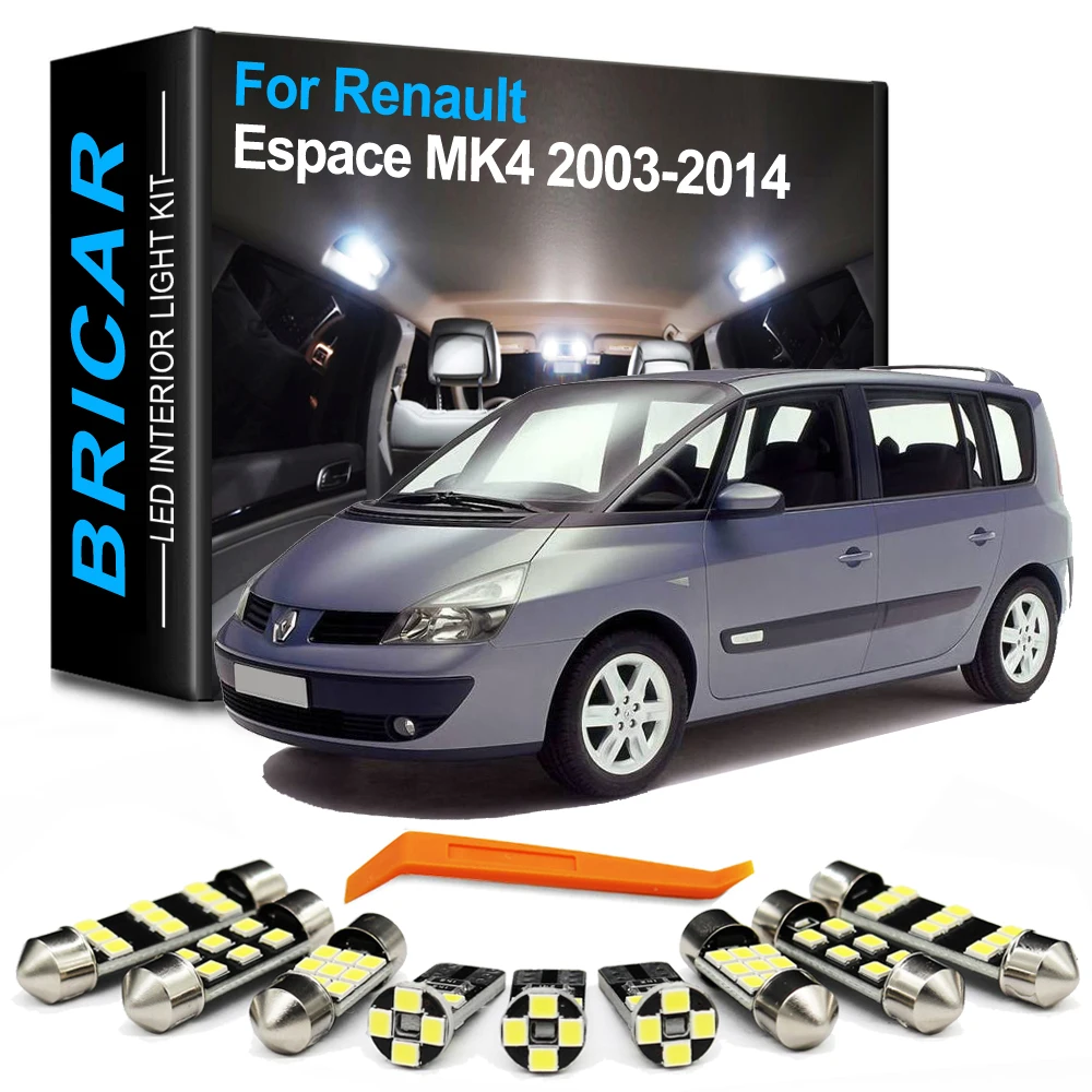 Brlcar Canbus LED Interior Bulb Light Kit For Renault Espace 4 IV MK4 2003-2008 2009 2010 2011 2012 2013 2014 Car Indoor Lamp