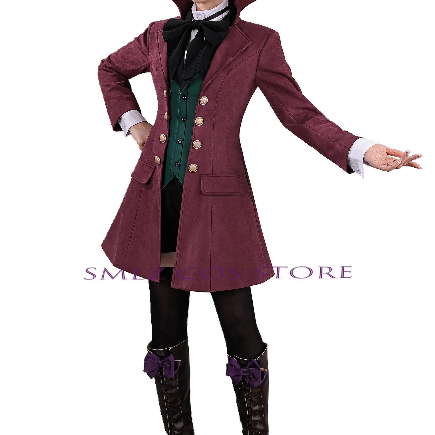 Deluxe Edition Alois Trancy Cosplay Anime Black Ⅱ Costume Woman Man Coat Vest Shirt Uniform Wig Set Party Play Outfit for Men view 5