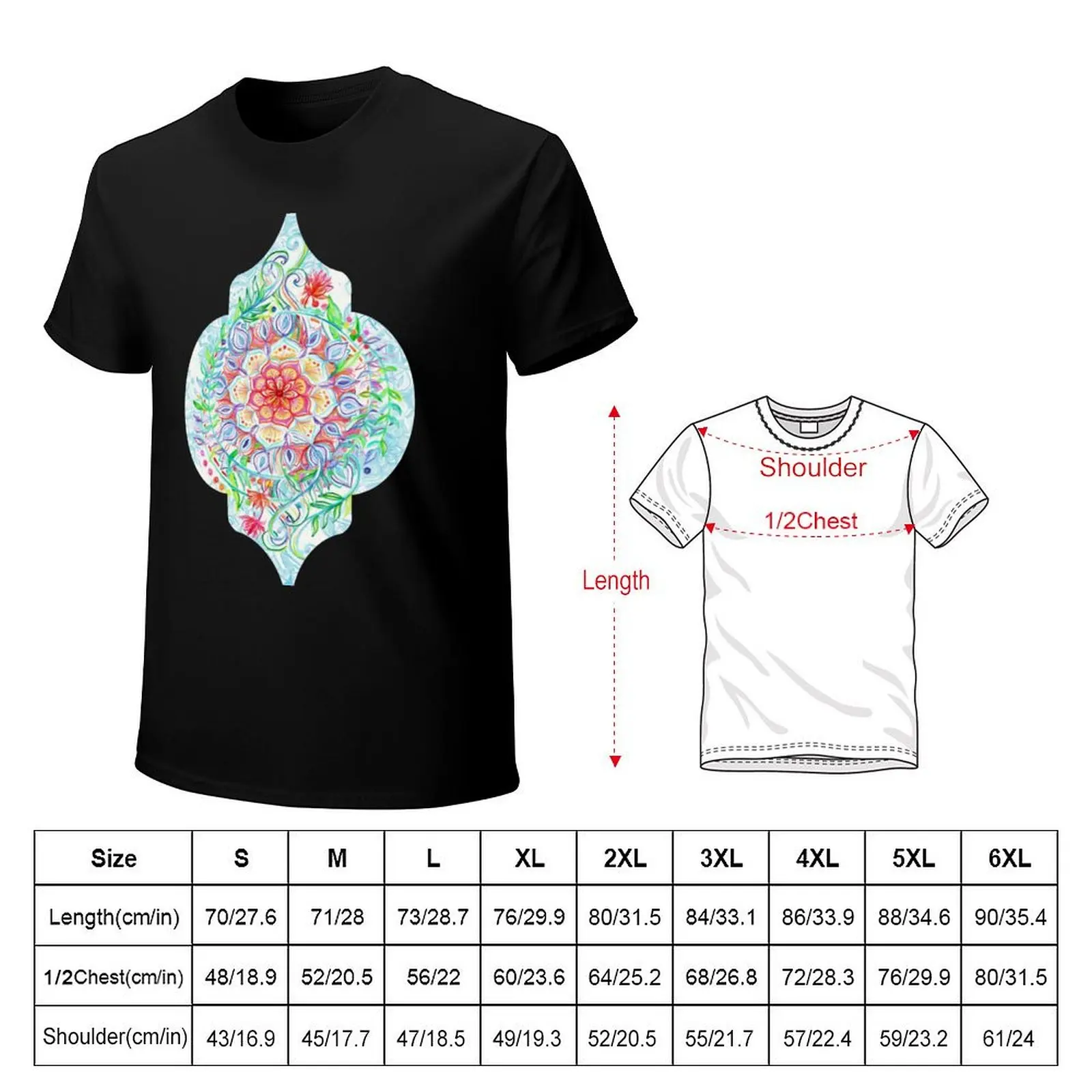 Messy Boho Floral in Rainbow Hues T-Shirt vintage clothes tops graphic t shirts animal prinfor boys Men's t-shirt