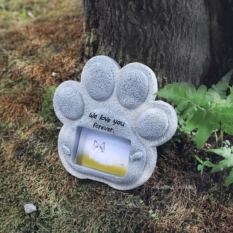 Pet Dog Tombstone Creative Resin Simulation Memorial Stone Cat Tombstone Small Animal Sacrifice Monument Handicraft Ornaments