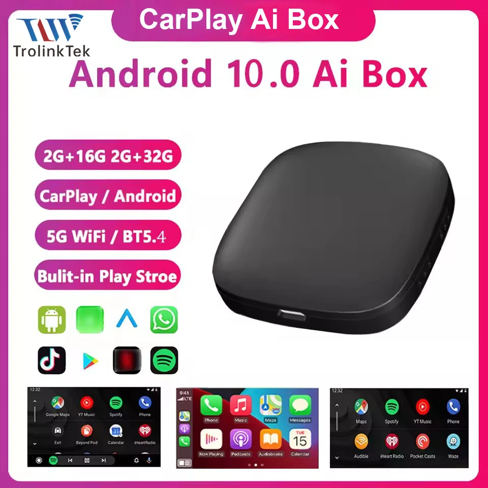 

Беспроводной адаптер CarPlay 3-в-1 2026 с Android Auto и встроенным Play Store для YouTube и Netflix для автомобилей с OEM CarPlay