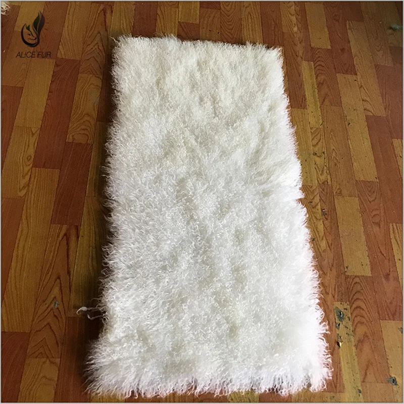 Mohair Mongolian Soft Curly Furs Plates Patchwork Long Hair Tibet Lamb Fur Skins Doll Hair Reroot Wigs