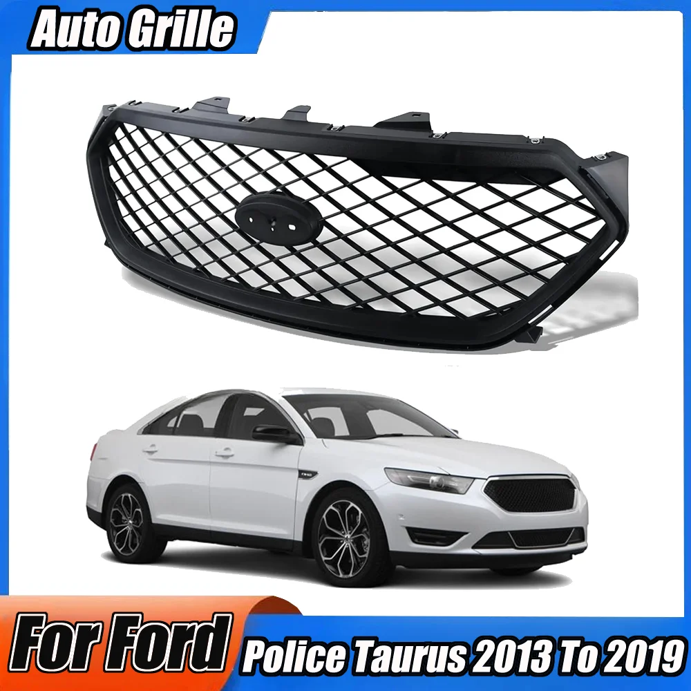 Auto Grille For Ford Police Taurus 2013-2019 Interceptor Sedan Car Front Upper Bumper Mesh Grille Front Engine Air Intake Cover