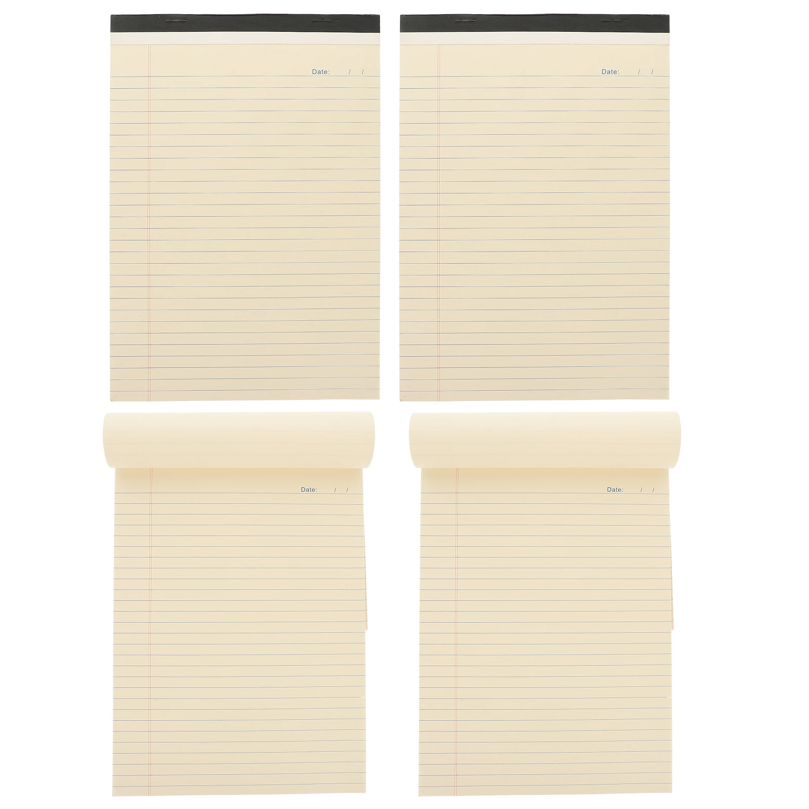 

4 Pcs Hand-torn Thread Notebook Notepad for Work Ruled Pads Portable Reusable Paper College School Supplies Women