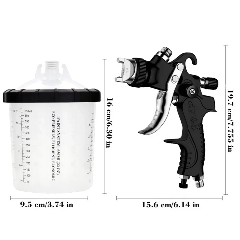 Kit Spray Gun Paint Spray Gun Kettle Pneumatic Spray Gun Automotive Sheet Metal Latex Paint Furniture Repair Worker