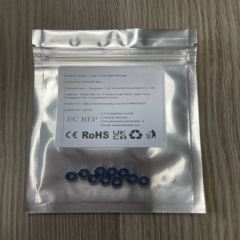 

10Pcs Miniature Rubber Blue Seal Deep Groove Bearing 3X6X2.5mm MR63-MR1319 2RS High Quality ABEC-7 for Precision Applications