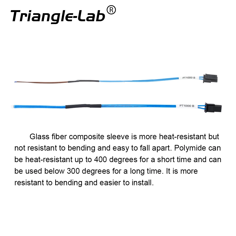 Trianglelab PT1000 Pro Bare Thermistor Cartridge high temperature 450Celsius for Rapido Hotend TCHC Kit CHC Pro TR6 TD6 HOTEND