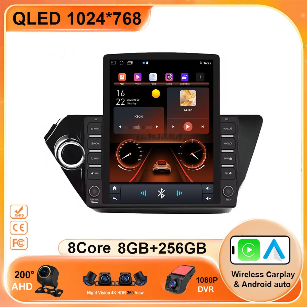 9.7 android 15 carplay multimídia screnn para kia rio 3 2011 - 2016 rádio do carro player de áudio de vídeo navegação autoradio wifi 2din