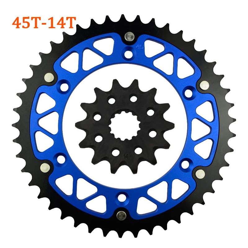 14T 17T Front 45T~52T Rear Teeth Sprocket Motorbike Wheel Fit For YAMAHA WR450 YZ450 WR426 YZ426 YZ400 WR400 WR YZ 450 426 400 F